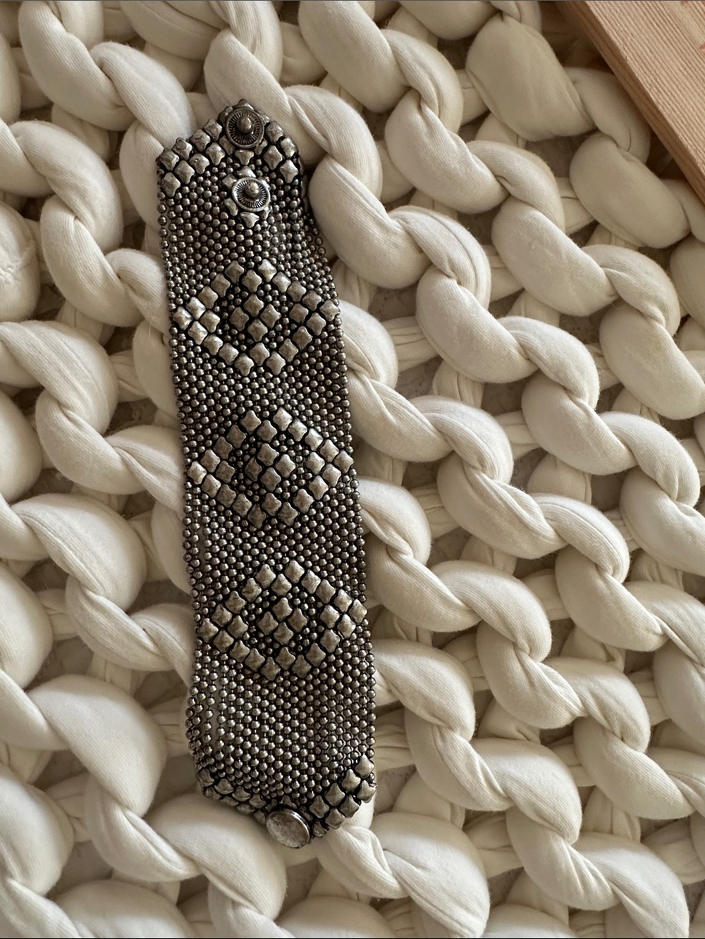 Unbranded Silver Liquid Metal Statement Bracelet